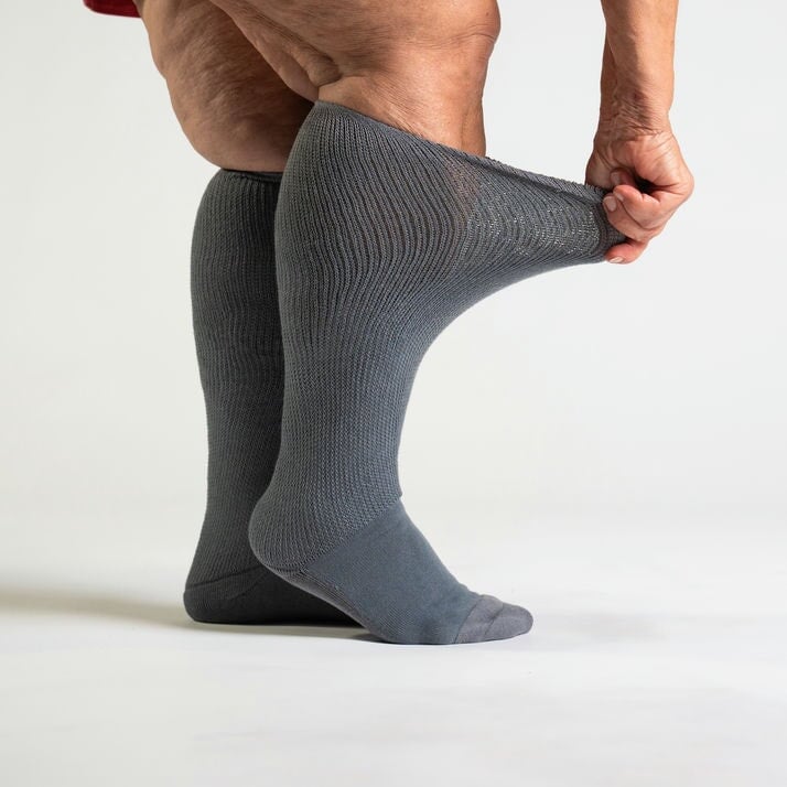 Gray EasyStretch™ Socks - Image 4