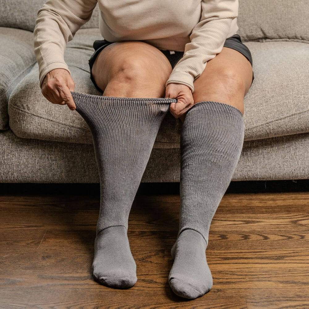 Gray EasyStretch™ Socks - Image 7